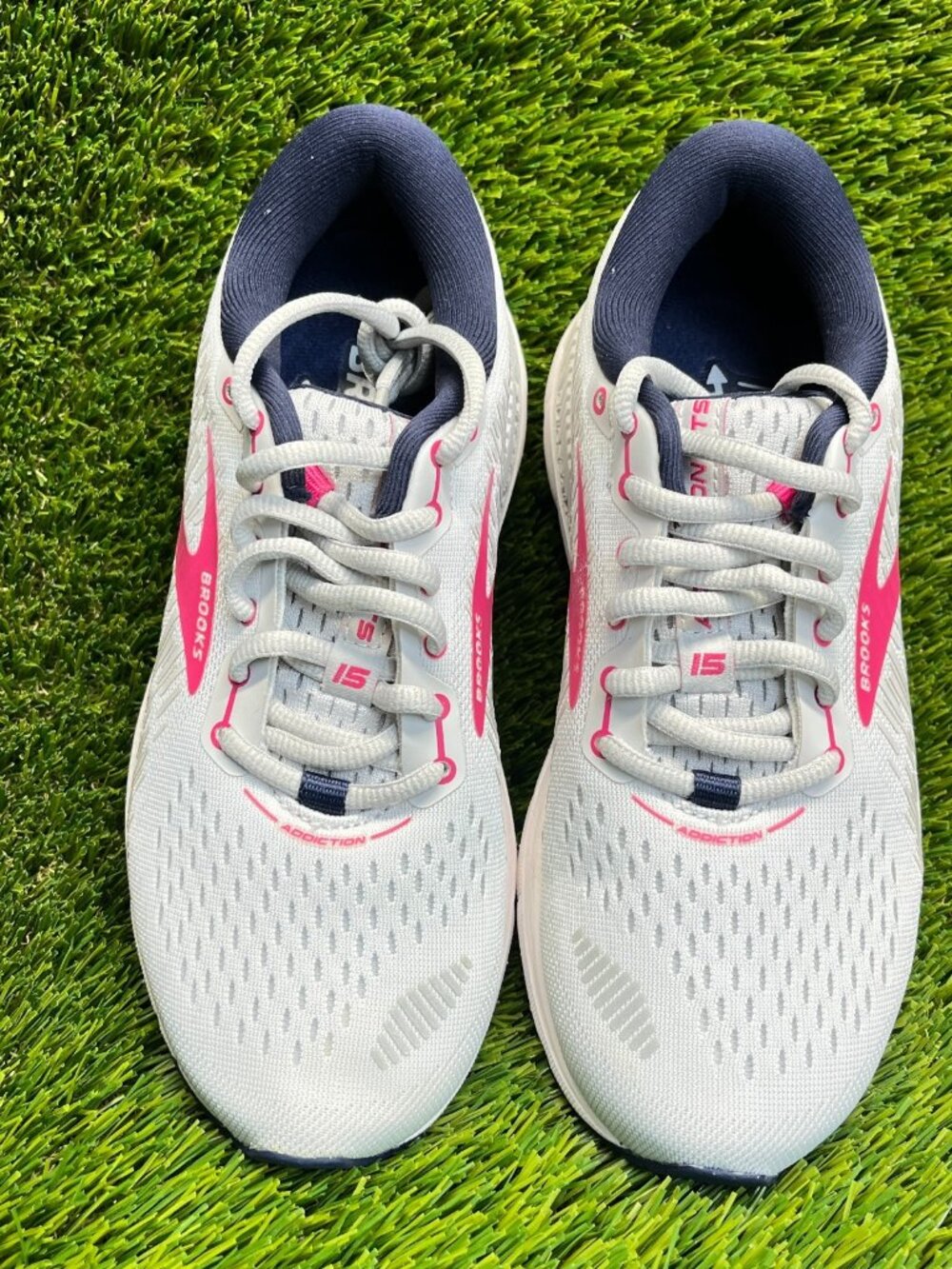 Brooks Addiction GTS 15 Womens Size 6 Gray Pink Athletic Running Shoes Sneakers - Picture 5 of 10